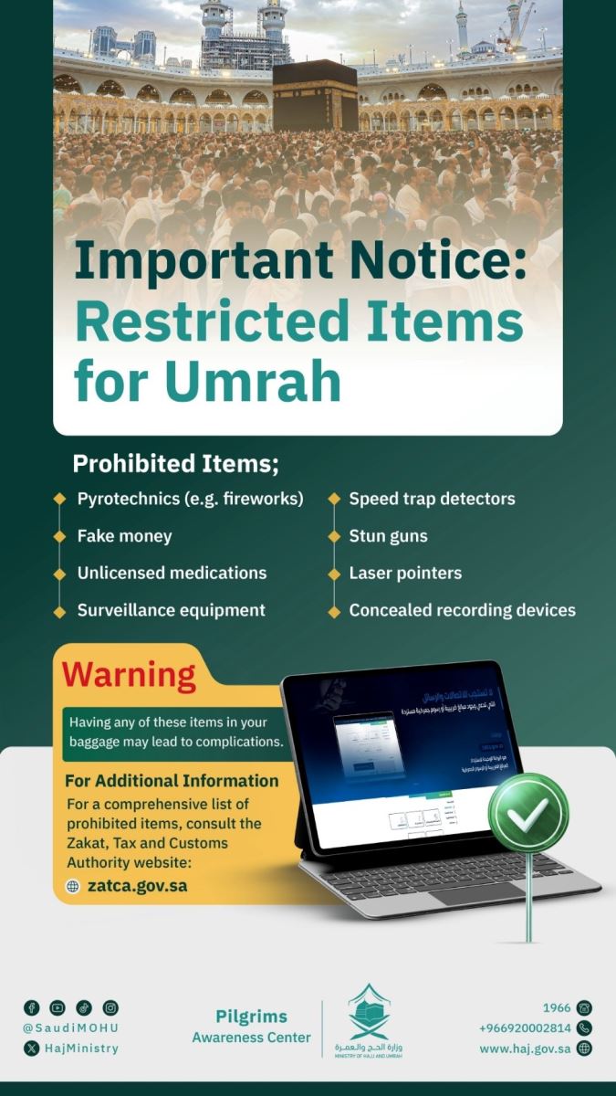 Umrah prohibited items